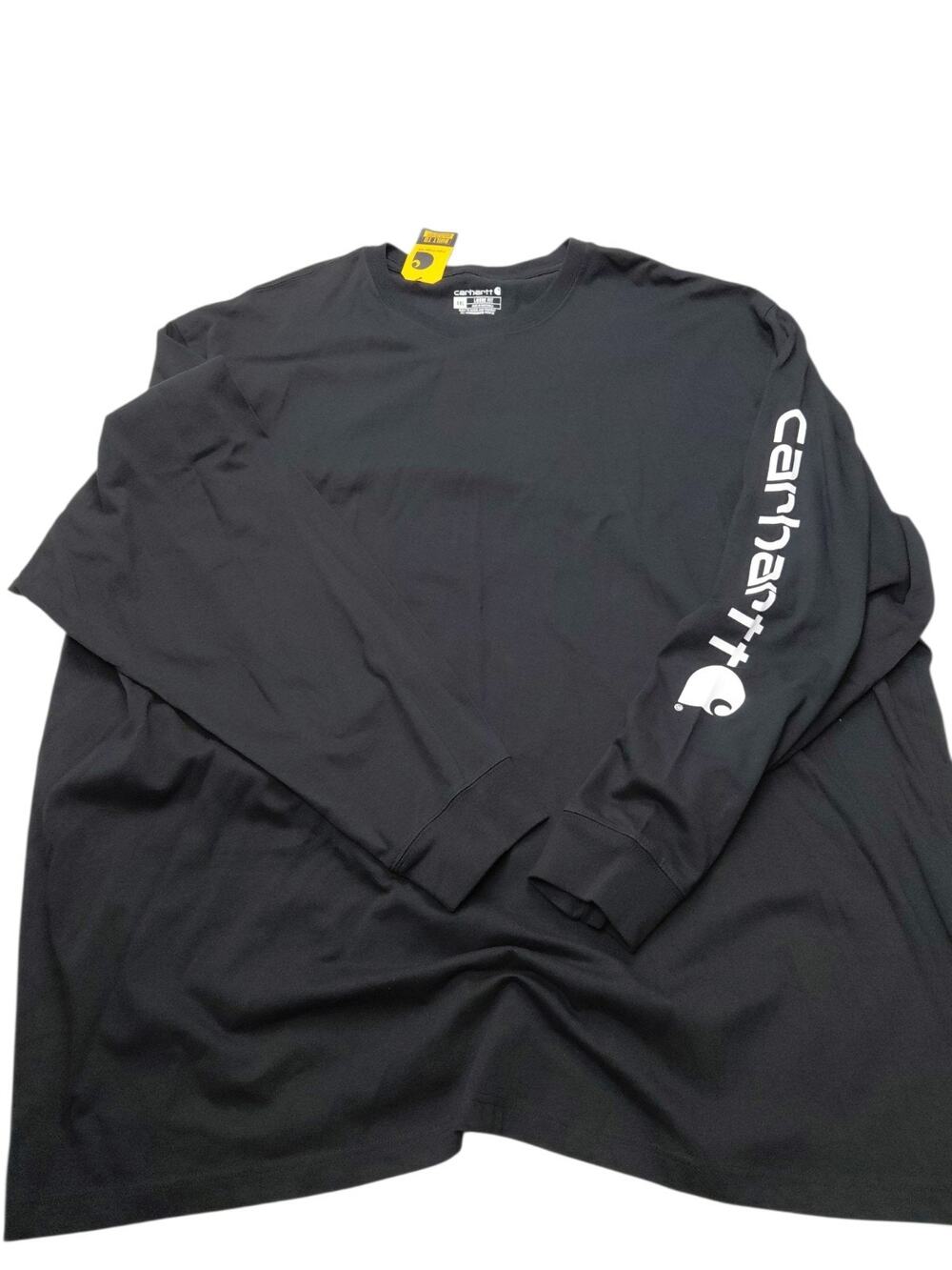 Carhartt Loose Fit Heavyweight Logo Sleeve Graphic Long Sleeve Black NWT Men 4XL